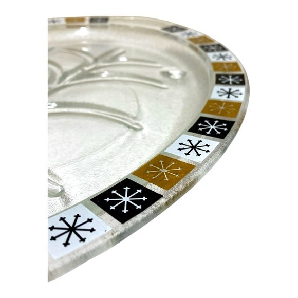 Vintage Mid Century “Atomic Age” Glass Meat Service Platter - Picture 3 of 4